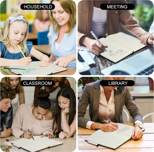 Miniatura 6 de Paquete de 20 Diarios para Escritura, Cuadernos con Rayas Universitarias a Granel, Cuadernos de Tapa Dura (200 Páginas) para Toma de Notas, Diarios