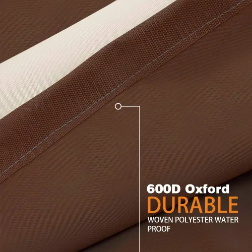 Miniatura 4 de Vailge - fundas para sillas de patio, funda para asiento profundo, resistente e impermeable, para exteriores, césped, patio beige y marrón