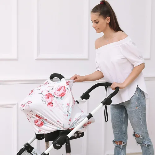 Miniatura 4 de Fundas para asientos de carro para bebé - Toldos para cochecito, cubiertas para lactancia materna, toldo multiusos para asiento de carro, regalo