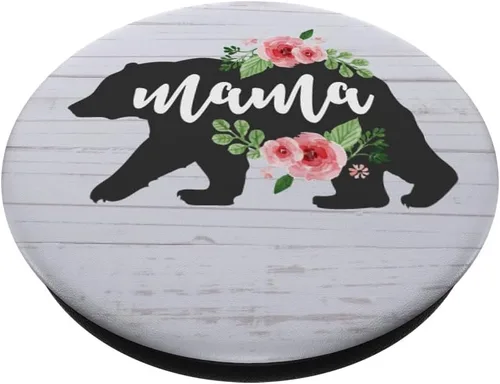 Miniatura 2 de Mama Bear Acuarela Rosas Florales PopSockets PopGrip: Agarre intercambiable para teléfonos y tabletas