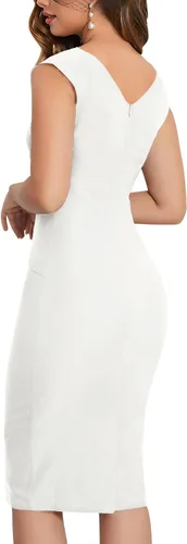 Miniatura 2 de MUXXN - Vestido de estilo retro de los años 50 sin mangas para mujer, estilo ejecutivo en forma de lápiz
