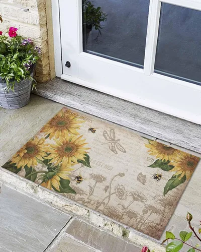Tapete para puerta delantera, antideslizante, absorbente, para entrada, para interiores y exteriores, alfombras pequeñas para interiores y
