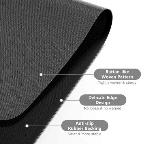 Miniatura 4 de Hsurbtra Tapete para silla de oficina para suelo de madera dura, 35 x 47 pulgadas, tapete antideslizante grande para silla de computadora, protector