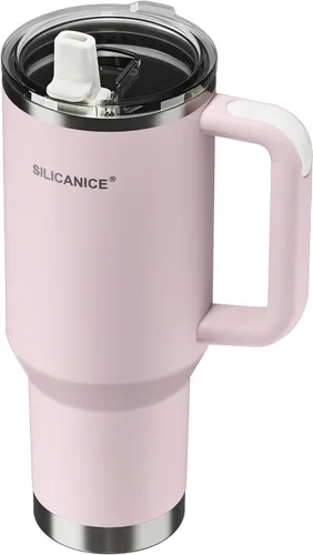 Miniatura 21 de Para café helado y licuados de frutas - Nunca vuelvas a beber de una tapa mohosa: vaso higiénico de 20 onzas, tapa 100% a prueba de fugas y boquilla