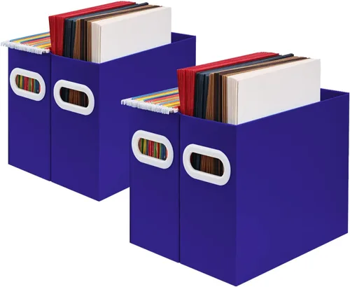 Miniatura 17 de Organizador de archivos colgante, organizador de carpetas de archivos de cartón para tamaño carta, caja de almacenamiento de documentos