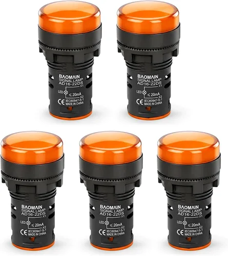 Miniatura 20 de Baomain LED Indicador Piloto Luz Piloto AD16-22D AC 110V 20mA Ahorro de Energía Verde Paquete de 2