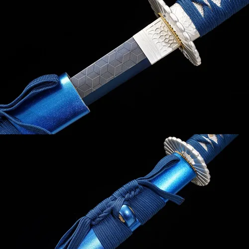 Miniatura 4 de Espada Katana Wuaiyebet forjada a mano tradicional de acero de alto carbono 1045/1060, espada samurai japonesa, templada al calor, de hoja completa