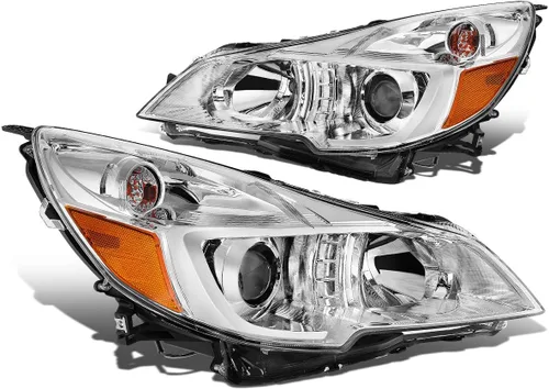Miniatura 9 de Auto Dynasty Par de faros delanteros con proyector de esquina transparente, estilo OE, color negro, compatible con Subaru Outback Legacy 10-14
