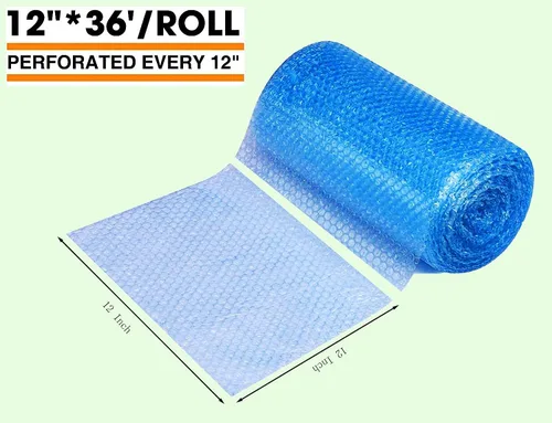 Miniatura 2 de packbabol Paquete de 2 rollos de envoltura de amortiguación de burbujas, 12 pulgadas x 72 pies, burbujas de aire de 3/16 pulgadas, envoltura