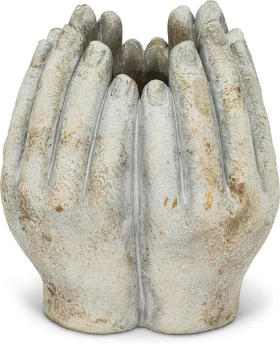 Miniatura 5 de Abbott Collection - Macetero pequeño con ventosas Para suculentas y plantas pequeñas, cemento, gris, 5.5 pulgadas de ancho
