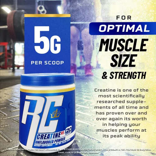 Miniatura 5 de Ronnie Coleman Signature Series Creatine-XS, creatina monohidrato en polvo, recuperación después del entrenamiento para fortalecimiento muscular