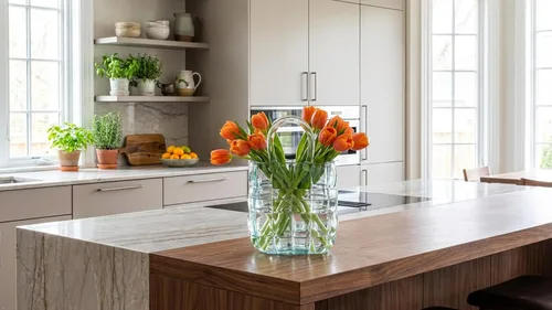 Miniatura 2 de Jarrón de mano de cristal, color verde azulado con diseño de cristal