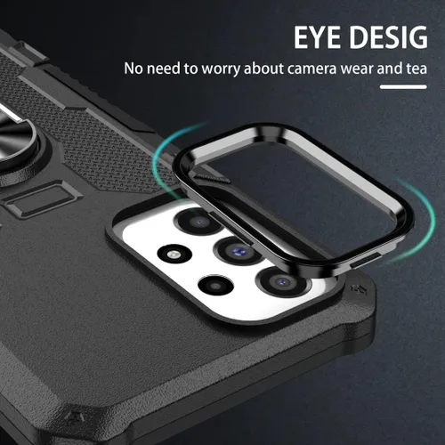 Miniatura 6 de Funda para Xiaomi Redmi Note 12 Pro 5G/Xiaomi Poco X5 Pro 5G Metal CD Patrón Anillo Titular Funda Teléfono Móvil Funda Protectora Anti-Caída Negro