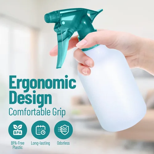 Miniatura 5 de Botellas recargables para chorros de color Stream and Spray – Botella Mister recargable de 12 onzas para soluciones de limpieza, jardinería, aseo