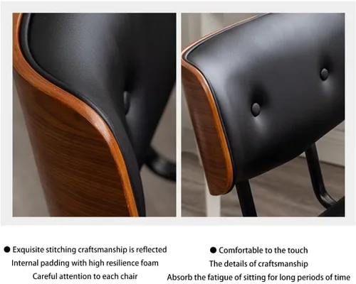 Miniatura 7 de Silla de oficina en casa con ruedas, silla de oficina cómoda y suave sin brazos, silla de oficina tapizada, silla de computadora giratoria moderna