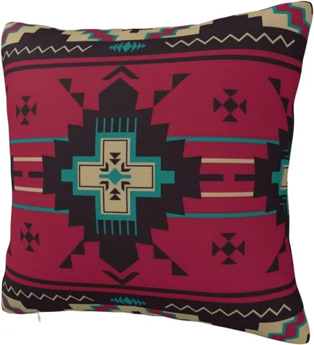 Miniatura 2 de IVSYCOF Fundas de almohada decorativas estilo sudoeste azteca para nativos americanos, funda de cojín cuadrado para sofá de casa, funda de cojín