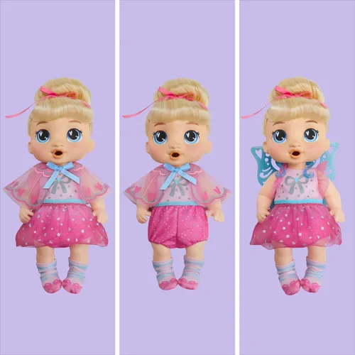 Miniatura 3 de Muñeca Baby Alive Fairy Fashions Harper Hugs con ropa y accesorios, pelo rubio, 11 pulgadas, juguetes para niños, a partir de 3 años