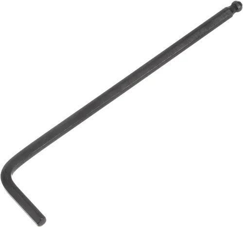 Miniatura 17 de uxcell Llave de llave hexagonal de extremo de bola de 0.059 in, herramienta de reparación CR-V en forma de L de brazo largo Tono plateado