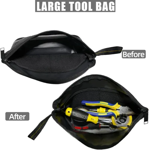Miniatura 4 de MELOTOUGH Bolsa pequeña para herramientas con cremallera, bolsa de herramientas pequeña con cremallera, bolsa organizadora de almacenamiento
