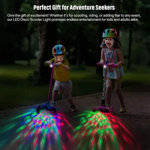 Miniatura 7 de Luz LED para scooter de discoteca, accesorios de luz para scooter, color RGB y patrones dinámicos, compatible con manillar de scooter, ángulo