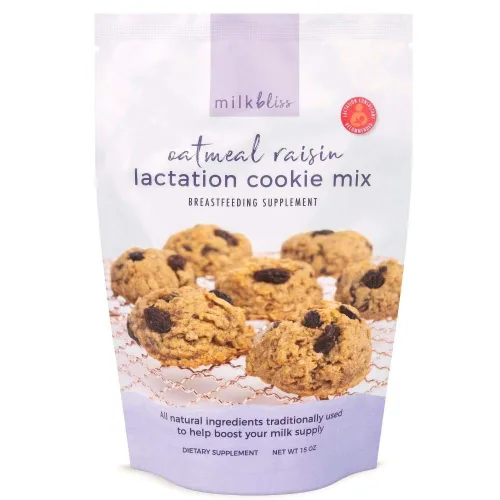 MilkBliss Mezcla de galletas de lactancia, avena y pasas, suplemento de galletas de lactancia materna, soporte para aumento de leche materna, 15