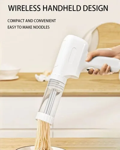 Miniatura 3 de Máquina de fideos eléctrica de mano, máquina portátil para fabricar fideos italianos con molde y herramientas de corte, máquina de fideos