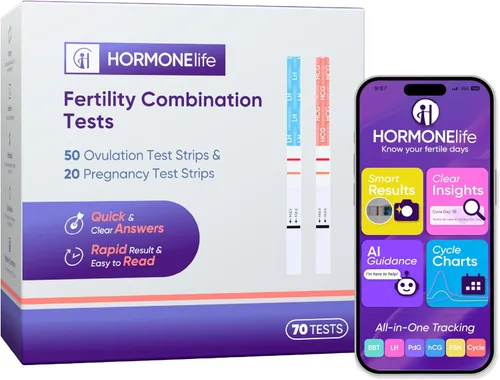 Miniatura 8 de HORMONELife Kit de tiras de prueba de ovulación y tiras de prueba de embarazo: pruebas precisas de LH y HCG para seguimiento de fertilidad