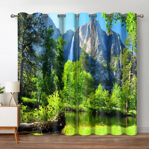 Miniatura 18 de Jekeno - Cortinas opacas de cine para dormitorio, sala de estar, carrete de película con estampado rojo y negro, con ojales, juego de 2 paneles, 52
