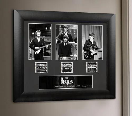 Miniatura 2 de FILMCELLS - The Beatles - Presentación de arte mural de edición limitada de 11" x 13" - Incluye tres clips de película de 1.378 in y certificado