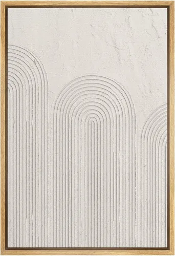 Miniatura 37 de SIGNWIN Lienzo enmarcado para pared, diseño retro pastel, anillo geométrico en espiral, ilustraciones de formas abstractas, arte moderno