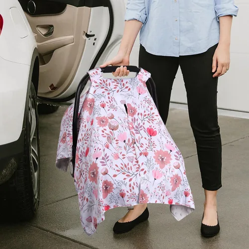 Miniatura 5 de Funda para Asiento de Coche Rquite para Bebé, Fundas para Asiento de Coche para Niña, Funda para Asiento de Coche Infantil de Minky para Invierno