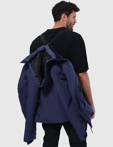 Miniatura 4 de GEMYSE Chaqueta de esquí para hombre, abrigo de nieve de invierno, impermeable, con capucha, aislante, resistente al viento, parka con múltiples