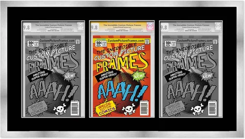 Miniatura 102 de Marco negro para cómics graduados Marco completo de cómics con paspartú de conservación negro y acrílico de grado UV Hecho para exhibir (6)