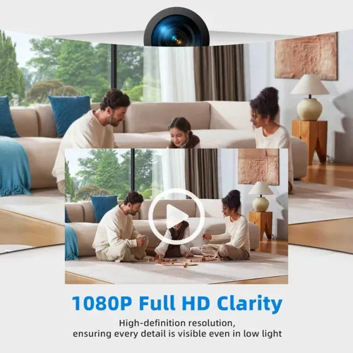 Miniatura 7 de Cámara con cargador HD 1080P con detección de movimiento, gran angular de 106°, sin WiFi/cuota mensual, mini cámara oculta para seguridad