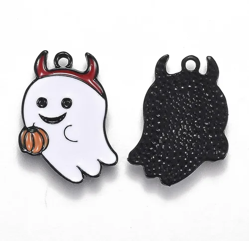 Miniatura 2 de Mega Pet Colgantes de Halloween Fantasma blanco con linterna de calabaza