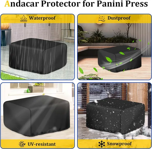 Miniatura 5 de Panini - Funda de prensa para Cuisinart Panini Press GR-4NP1, cubierta impermeable para sandwichera para parrilla interior 5 en 1, cubiertas