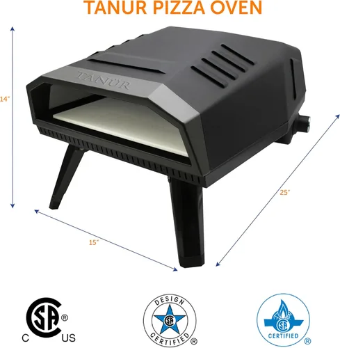 Miniatura 4 de Flame King TANUR - Horno de pizza de propano portátil de 12 pulgadas para exteriores, para campamento, patio trasero y portón trasero, múltiples