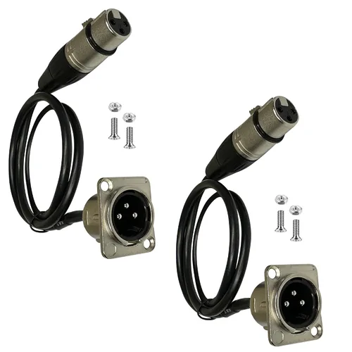 Miniatura 12 de DIYTECH Cable de paso XLR premium, sin soldadura, para caja de escenario, panel de conexiones, caja de piso, sin soldadura para instalaciones