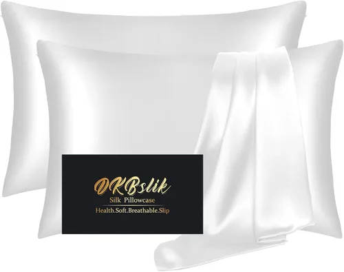 Miniatura 43 de Funda de almohada de seda para cabello y piel, fundas de almohada de seda de morera tamaño estándar, anti-acné, refrescante para dormir, seda Rosa