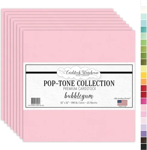 Miniatura 18 de Cardstock Warehouse Pop Tone Banana Split Yellow - 12 x 12 pulgadas - 100 libras / 9.52 oz/m² de papel de cartulina mate premium - 25 hojas