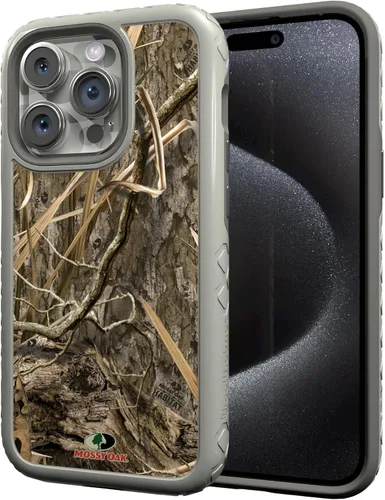 Miniatura 129 de cellhelmet Mossy Oak Agua Yellowfin Funda de doble capa en gris diseñada para iPhone 13 Mini a prueba de golpes y caídas, duradera, como se ve