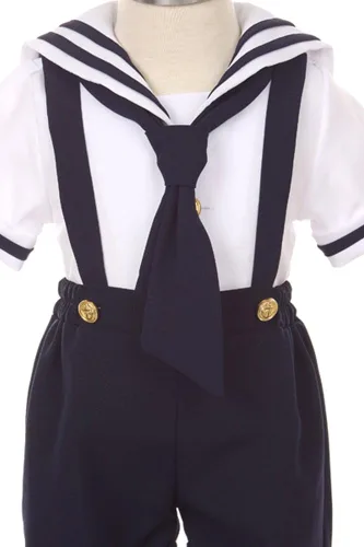 Miniatura 3 de iGirlDress - Traje de marinero náutico para bebé 4 piezas