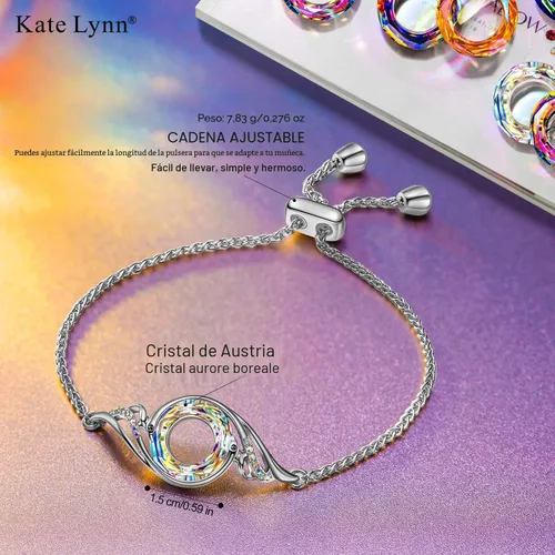 Miniatura 2 de Kate Lynn ♥ Pulsera de Phoenix Rise From the Ashes hecha con cristales de Austria, pulsera deslizante ajustable para mujer, empaquetada con caja