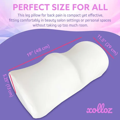 Miniatura 3 de Almohada de rodilla de espuma viscoelástica de alta calidad para quienes duermen de espalda, cuña de apoyo para piernas, almohada para aliviar