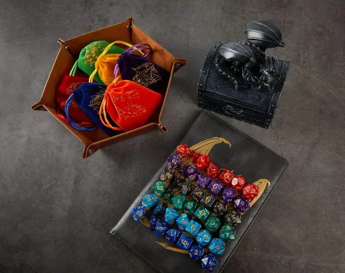 Miniatura 6 de DND Conjunto de Dados 42 Pzs Dados Poliédricos Dungeons and Dragons de Rodamiento para Juegos de Mesa D&D RPG MTG Dados al Por Mayor con Bolsas