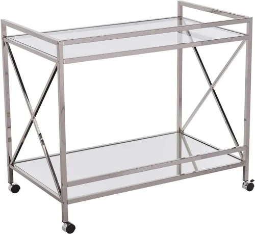 Miniatura 4 de SEI FURNITURE Southern Enterprises Maxton - Carrito de bar, plateado pulido