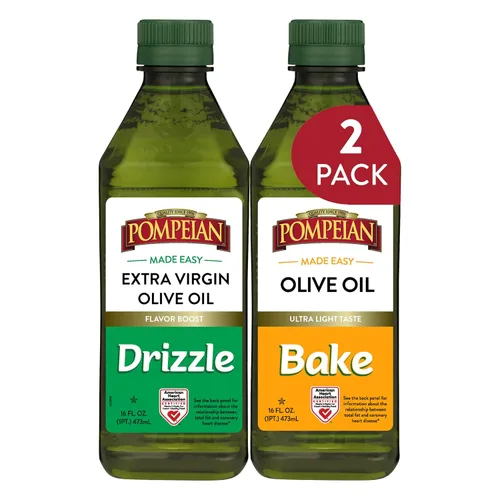 Pompeian Aceite de Oliva, Paquete de Variedad Made Easy, Perfecto para Todas las Necesidades de Cocina, Certificado por la Asociación Americana del