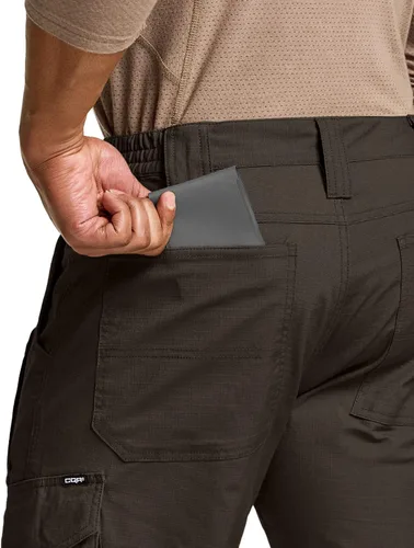 Miniatura 7 de CQR Men's Flex Ripstop Tactical Pants, Water Resistant Stretch Cargo Pants, Lightweight EDC Hiking Work Pants