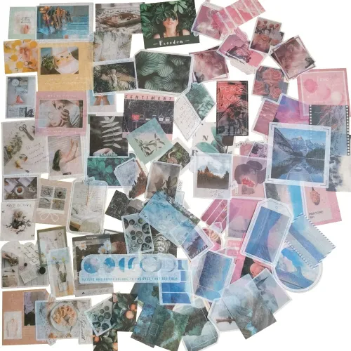 Miniatura 3 de Adhesivo Washi para álbum de recortes, plantas verdes, hermosos paisajes de la naturaleza, decoración de cosas de la vida diaria, calcomanías