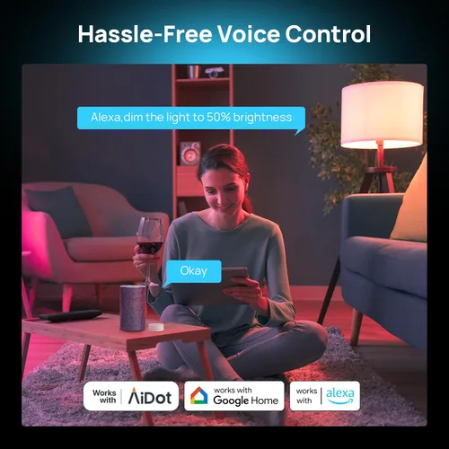 Miniatura 6 de Consciot Bombillas inteligentes con control remoto, bombilla LED que funciona con Alexa y Google Home, bombilla que cambia de color, bombillas A19